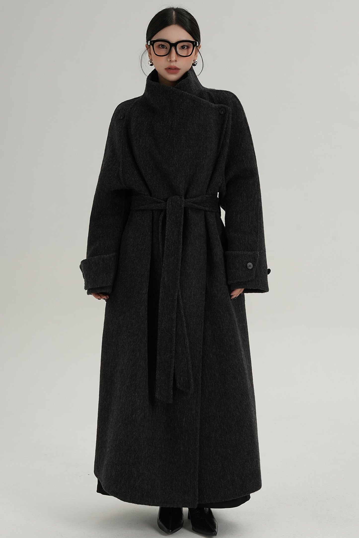 Stand-Up Wool Coat
