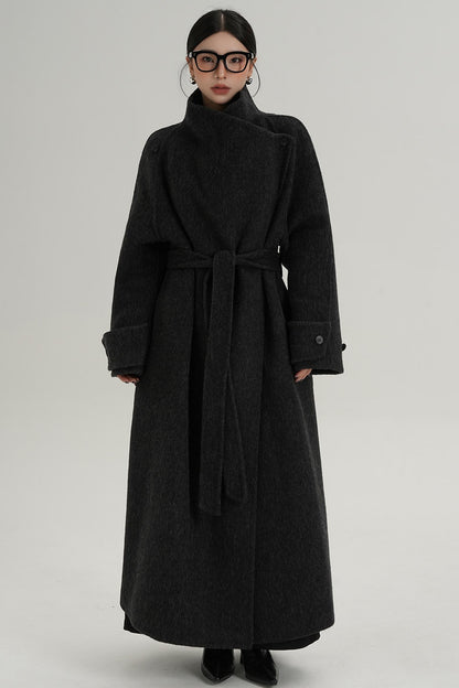 Stand-Up Wool Coat