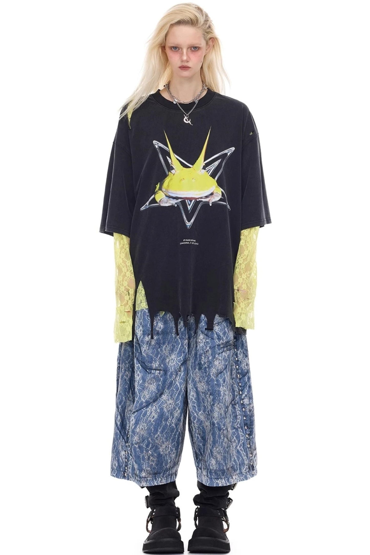 Electric Moon Denim Shorts