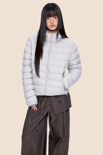 White Duck Down Hooded Jacket