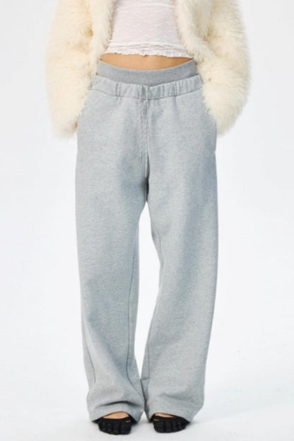 Fur Collar Hooded Sweatshirt Set-Up