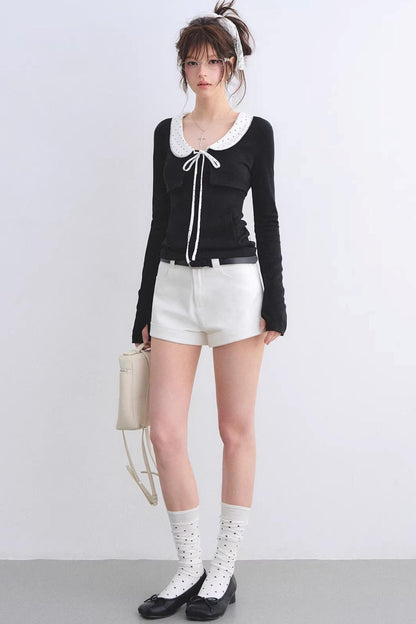 Polka Dot Lace Cardigan Set