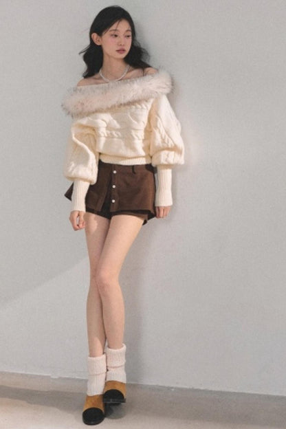 Tea Fragrance Mohair Sweater