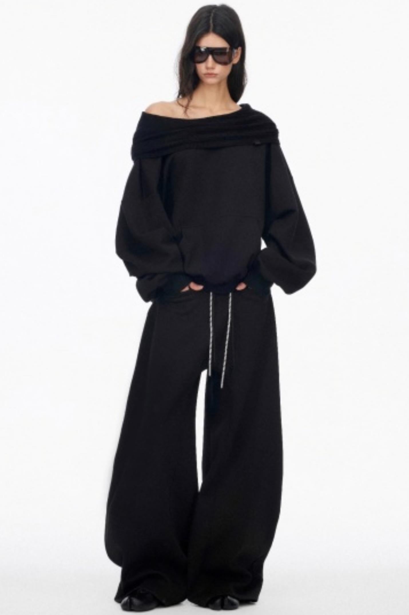 Classic Wide-Leg Fleece Sweatpants