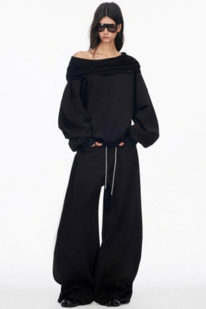 Classic Wide-Leg Fleece Sweatpants