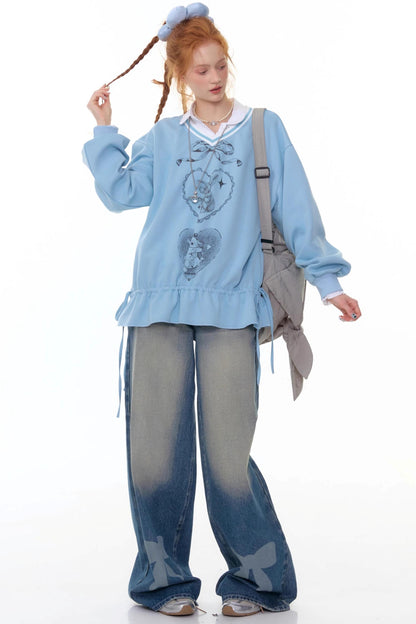 Vintage V-Neck Sweatshirt