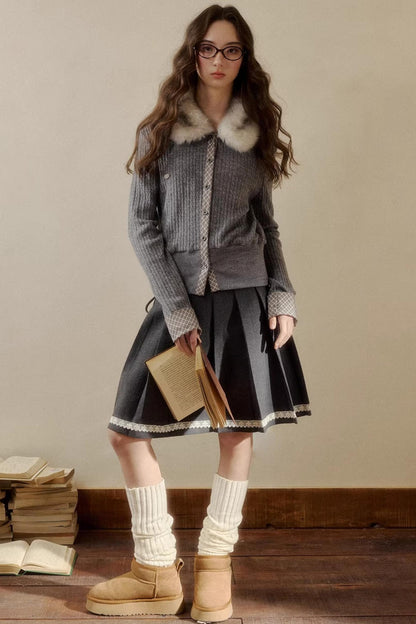 Rétro Reindeer À carreaux Pull