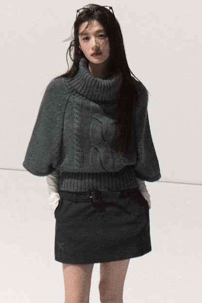 Retro Knit Twist Sweater