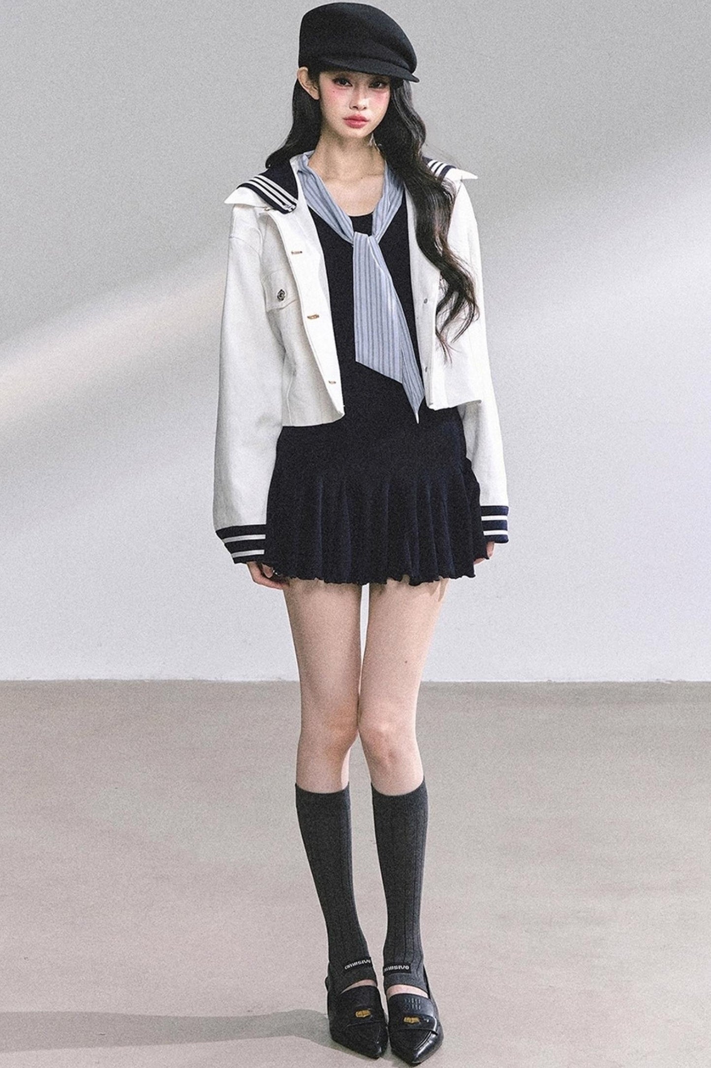 Luxury Denim Cargo Jacket