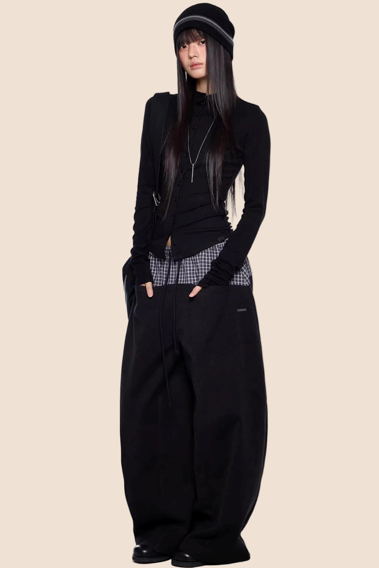 Lightweight Pleated Long-Sleeve T-Shirt