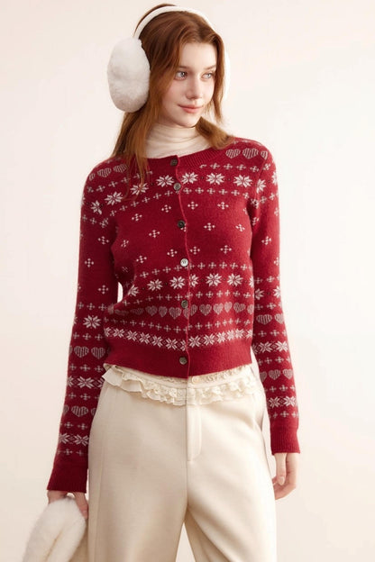 Winter Fair Isle Jacquard Cardigan