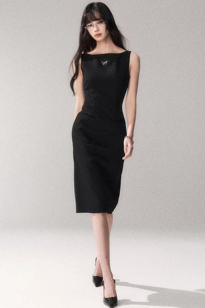 Siren schulterfreies graues Kleid