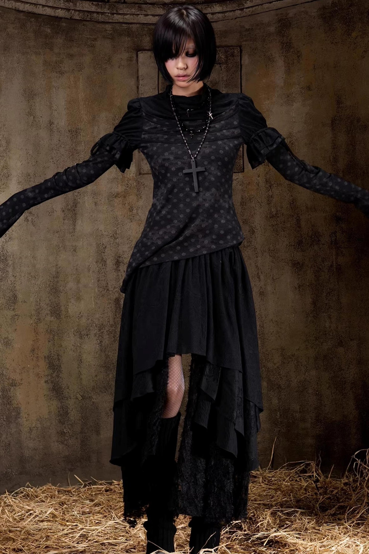 Gestricktes Oberteil im Palast-Stil