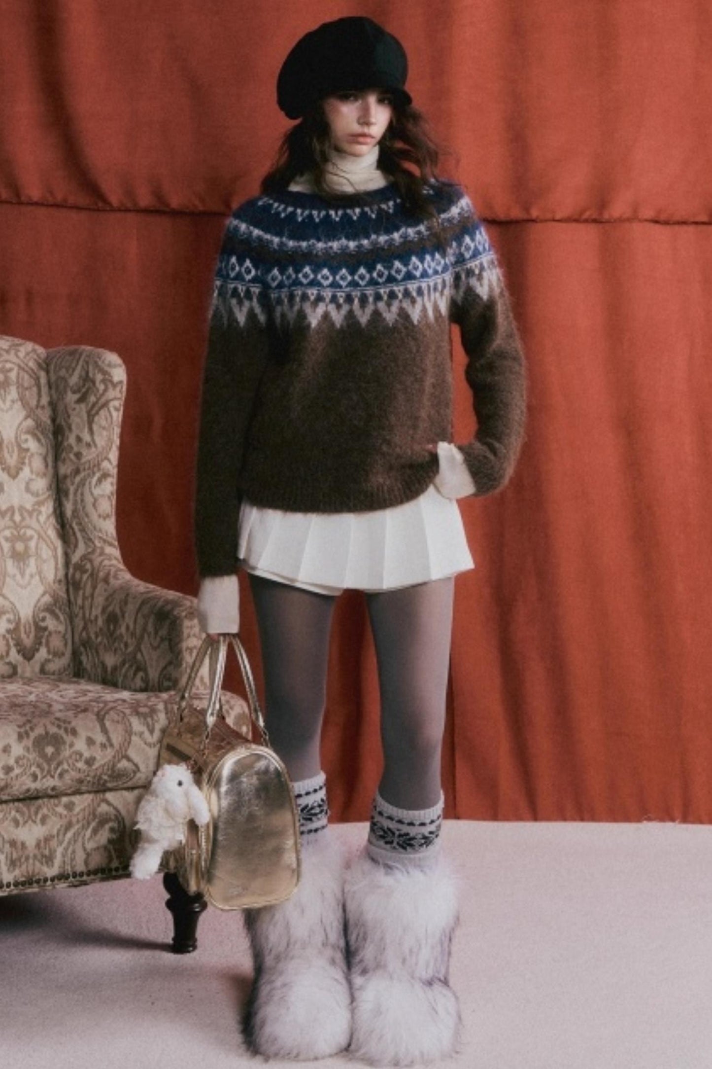 Wool Blend Fair Isle Sweater