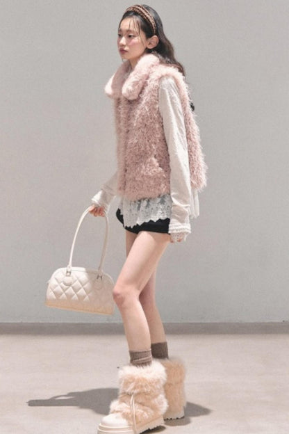 Reversible Faux Fur Vest