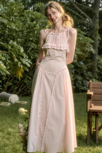 Rose Sea Halterneck Long Skirt