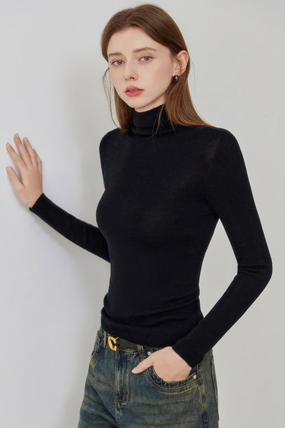 High Neck Knit Base Layer Sweater