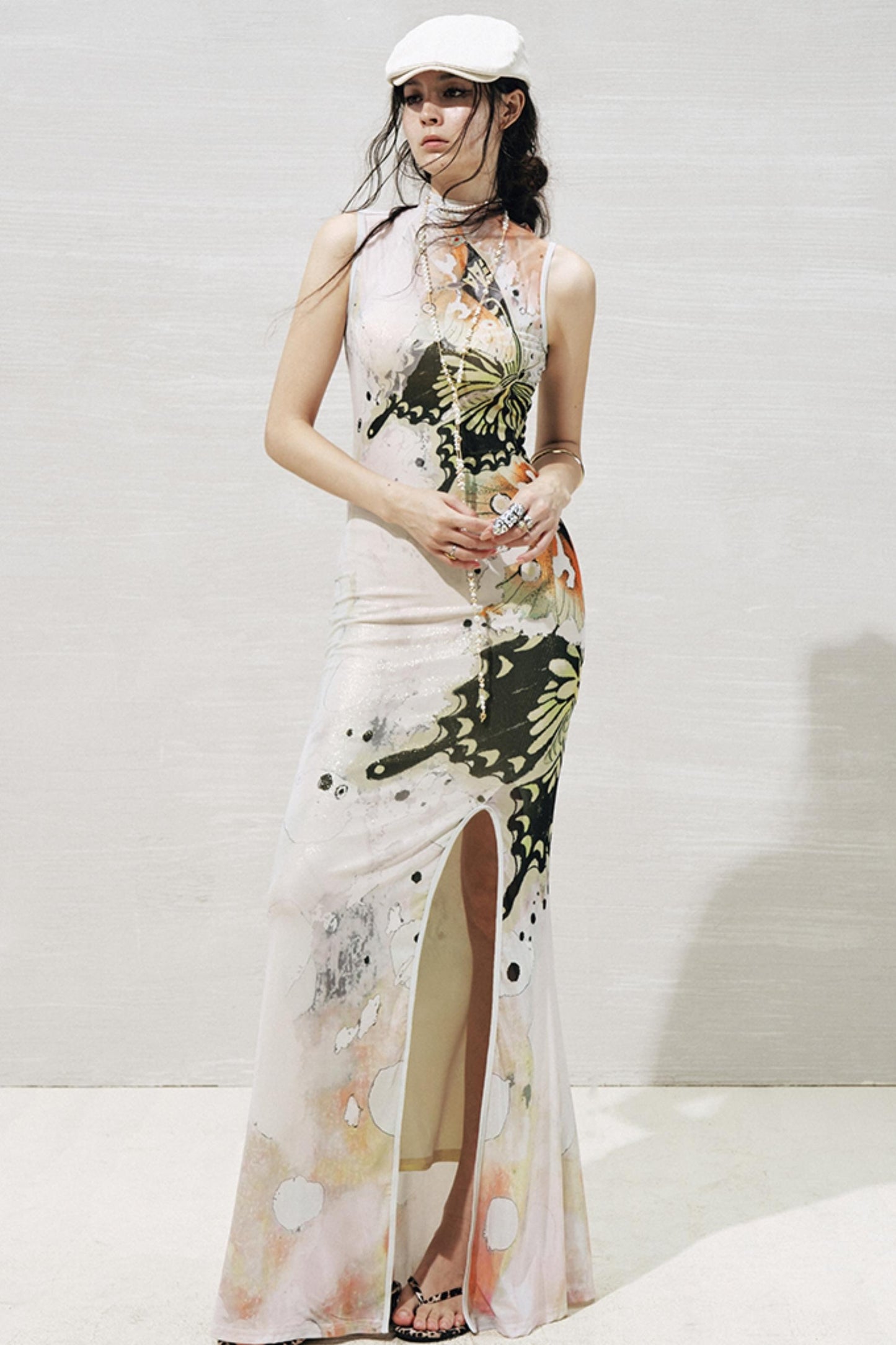 Slit Two-Piece Dress