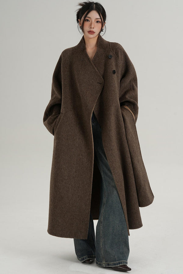 Reversible Long Wool Coat