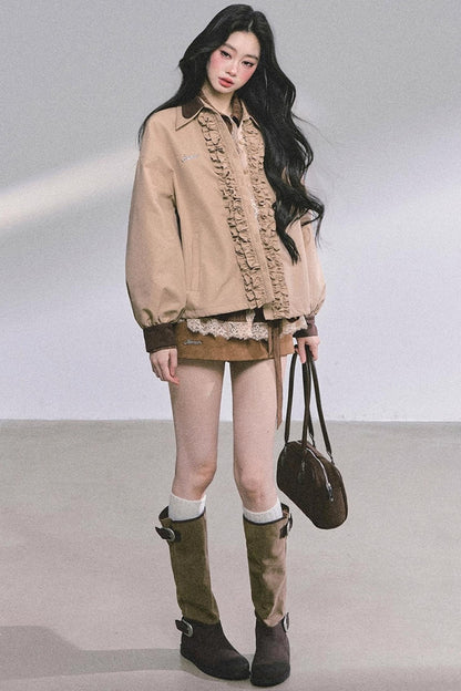 Autumn Two-Piece Jacket Skirt Set-Up