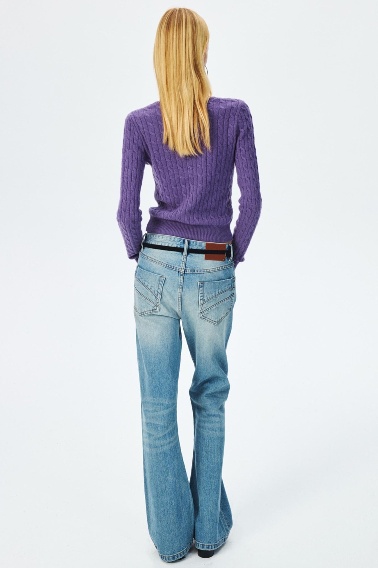 Wool Cropped Slim Fit Top