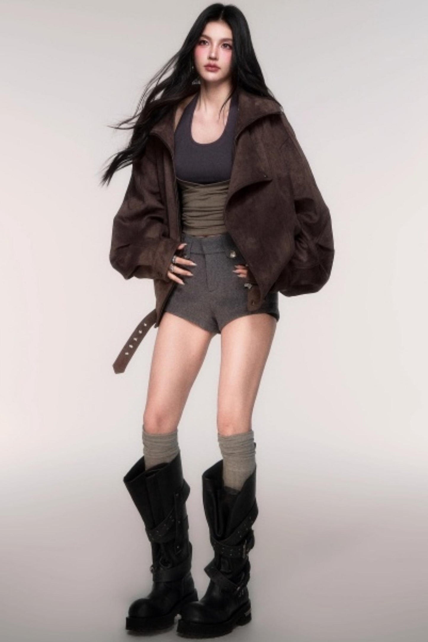 Comfortable Wool A-Line Shorts