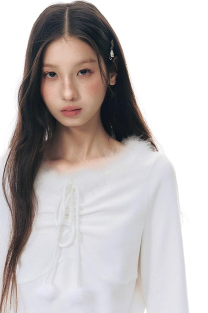 Furry Patchwork Base Layer Top