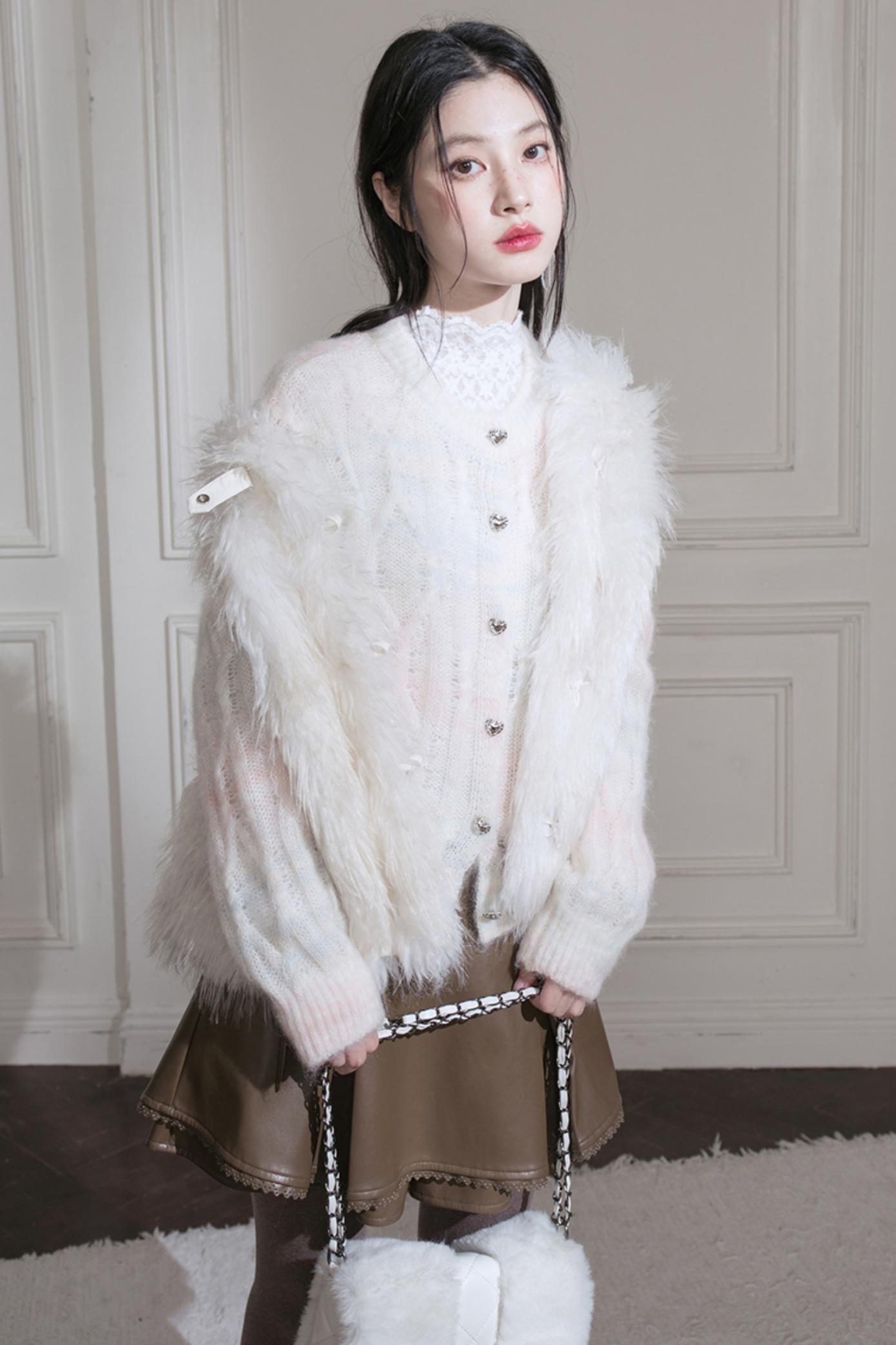 Gradient Wool Cardigan