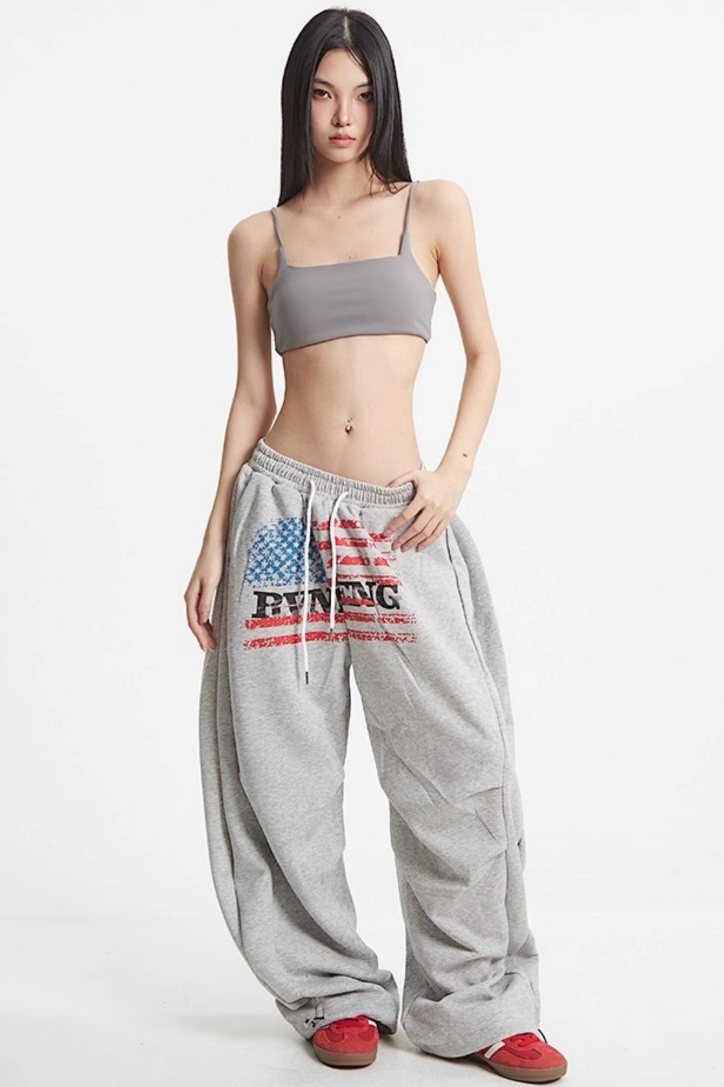 Loose Pleated Sweatpants
