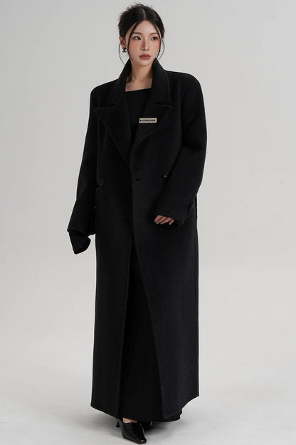 Temperament Long Wool Coat