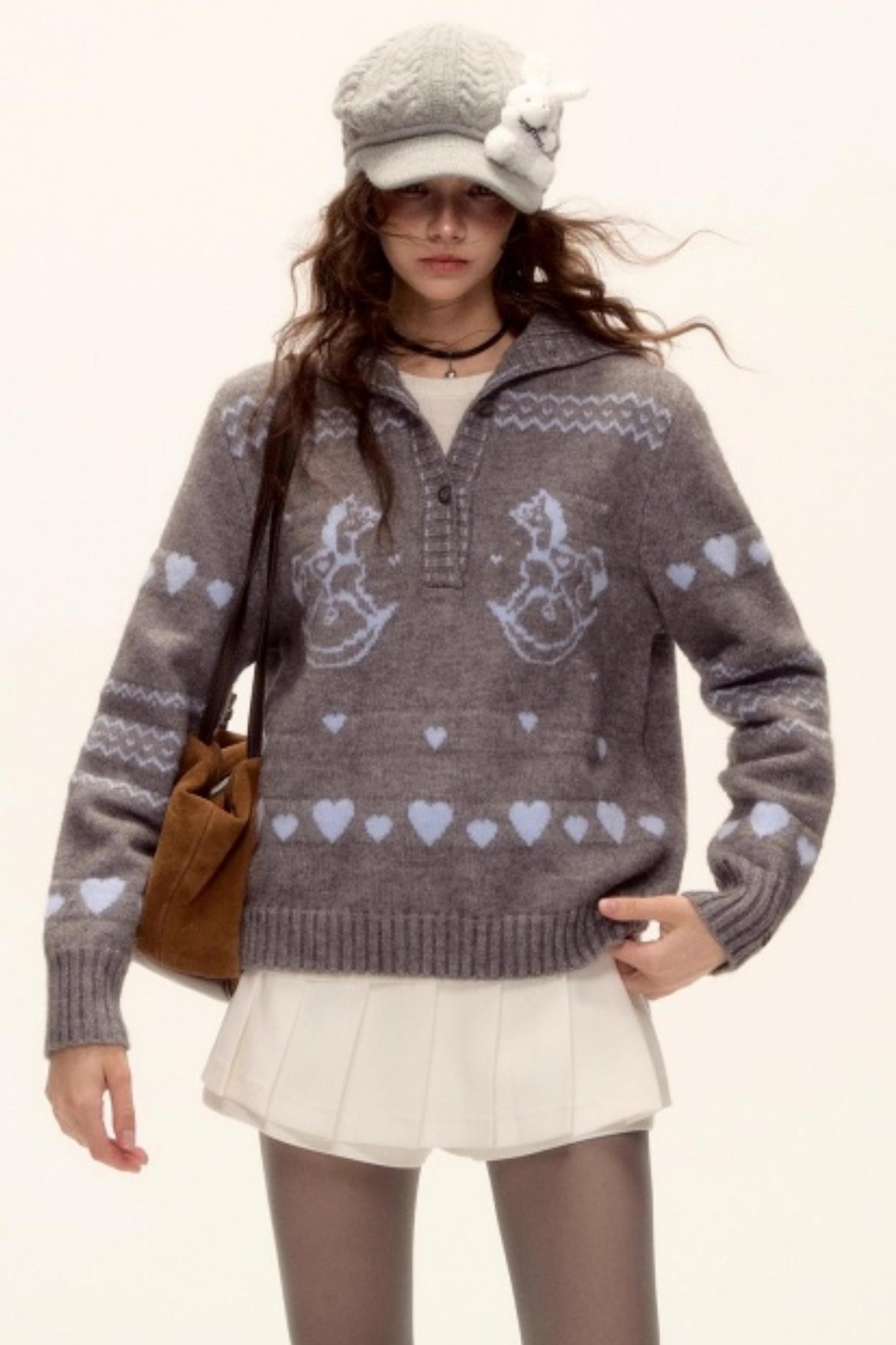Retro Jacquard Knit Sweater