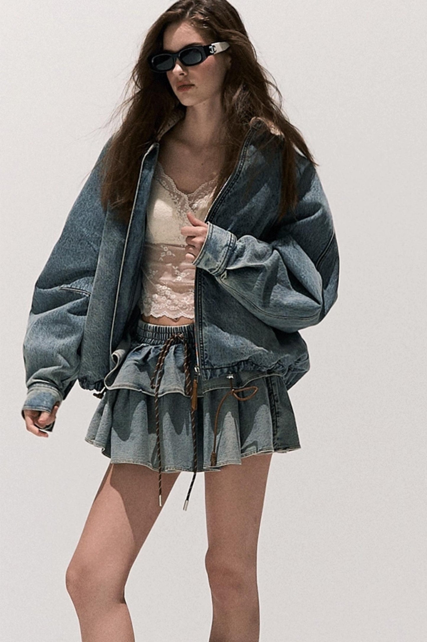 Vintage Braided Denim Jacket Set-Up