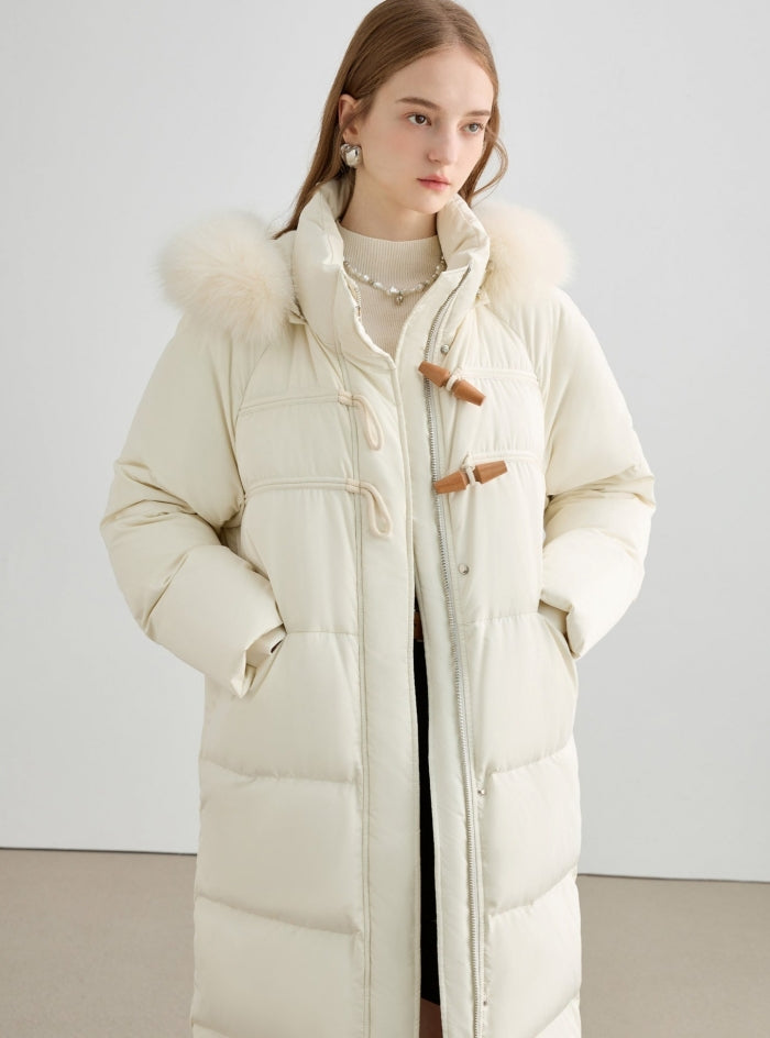 Fur Hood Middle Coat