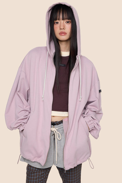 Vintage Drawstring Hoodie Jacket