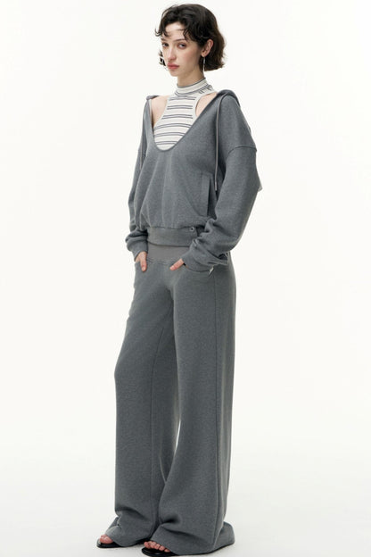 Layered Hooded Sweatshirt Set-Up