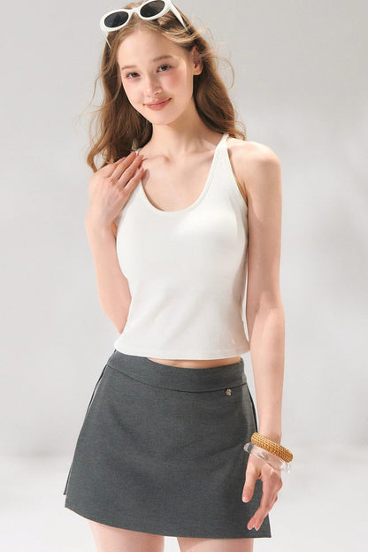 Intellectual Side-Slit Skirt
