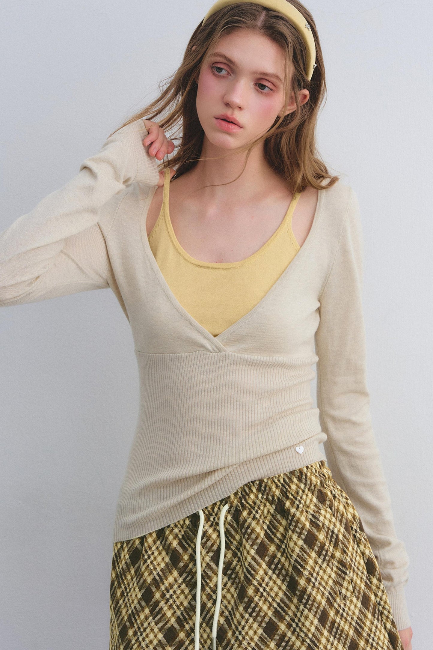 Wool Blend Color-Blocked Sweater