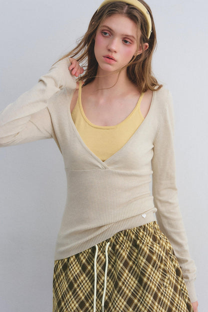 Wool Blend Color-Blocked Sweater