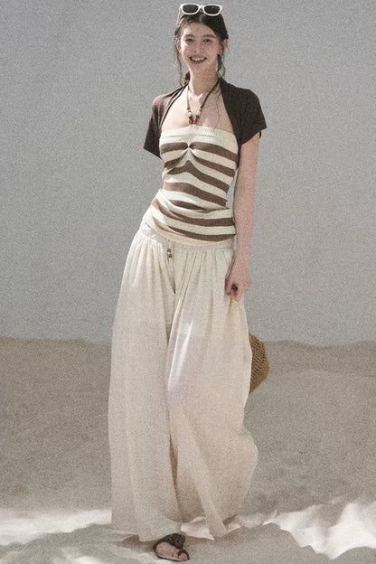 Flowing Twilight Striped Top Set