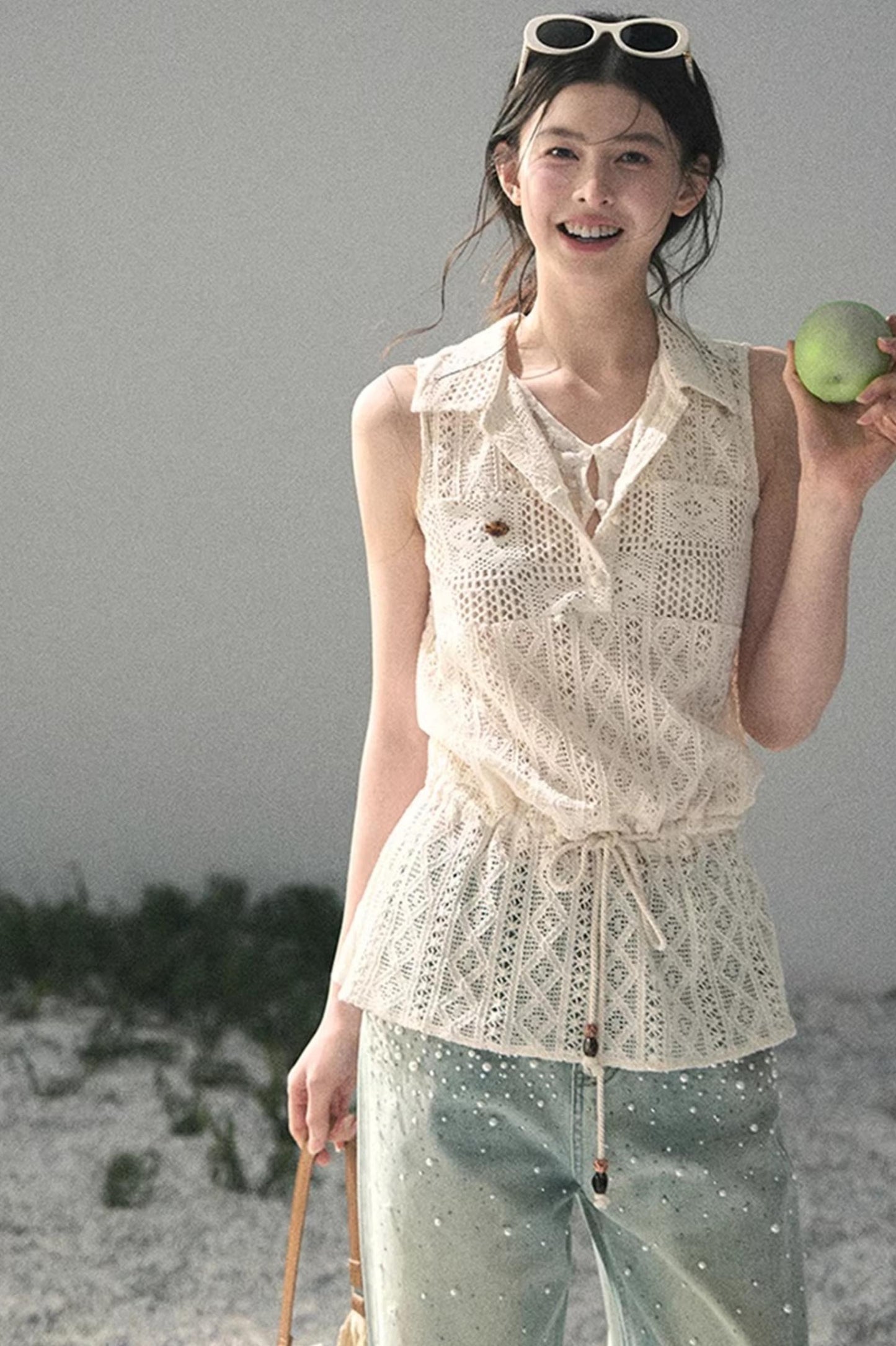Lace Hollow-Out Summer Top