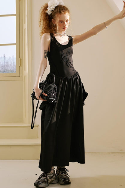 Swallow Embroidered Summer Dress