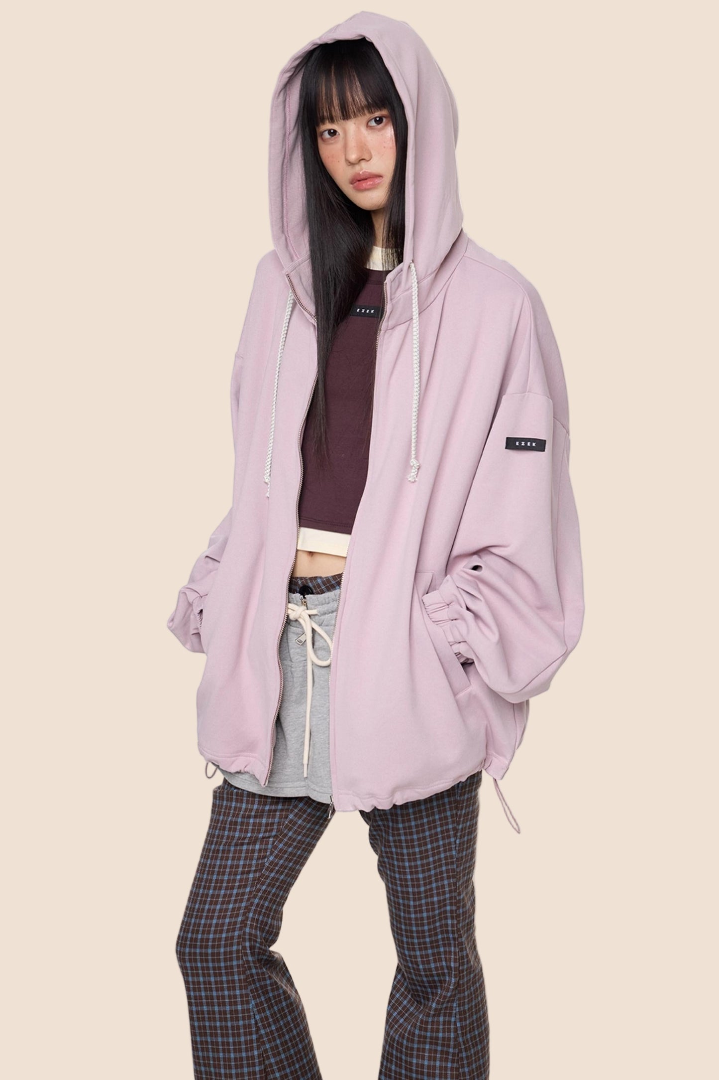 Vintage Drawstring Hoodie Jacket