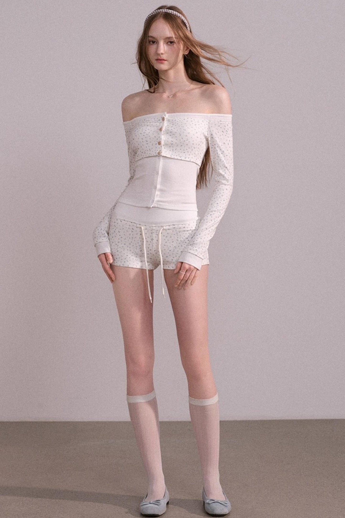 Autumn Floral Knitted Tops Set-Up