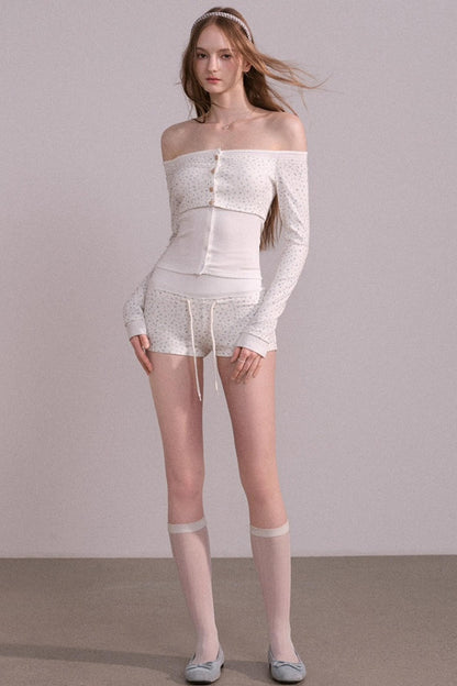 Autumn Floral Knitted Tops Set-Up