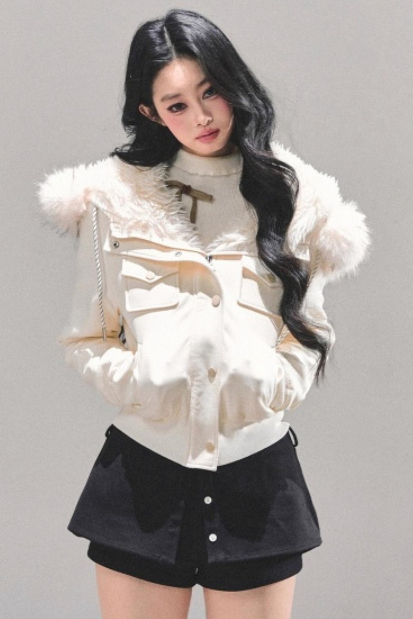 Winter Plush Hooded Coat