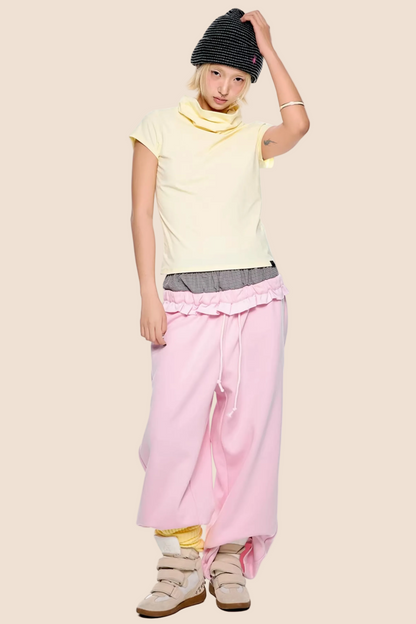 Retro High-Neck Summer Top