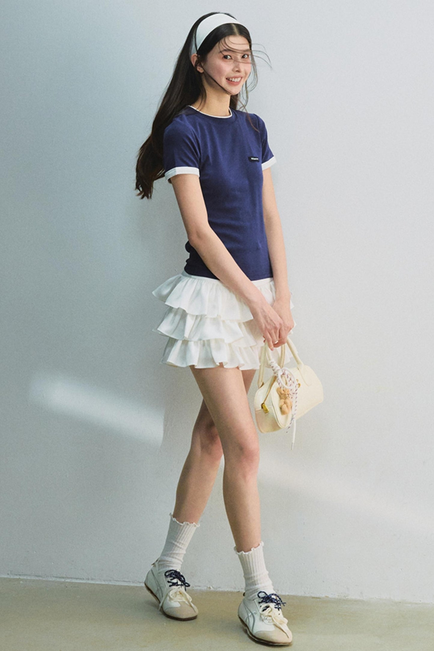 Miu Colorblock Waist Tee