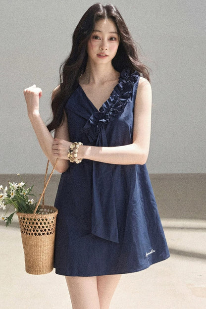 Seaside Breeze Ruffled Dress