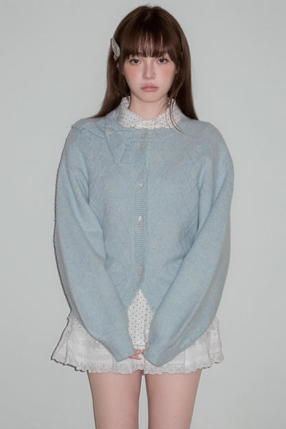 Moonlight Silhouette Sweet Wool Cardigan