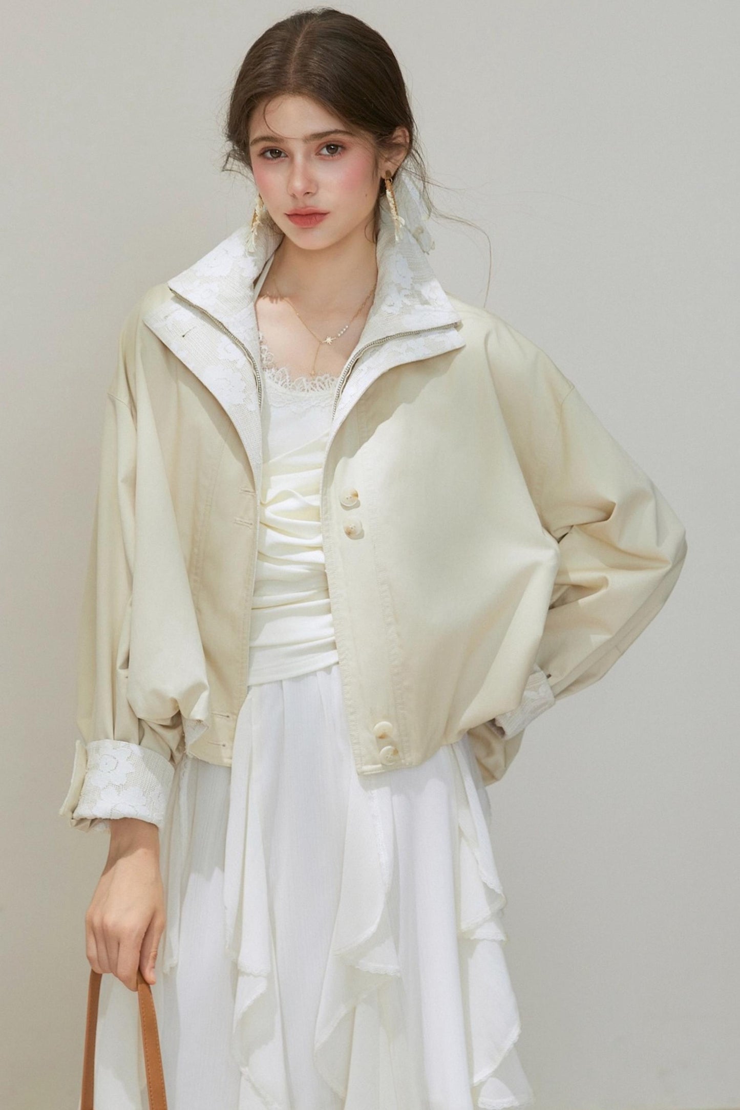 Lace Autumn Trench Coat